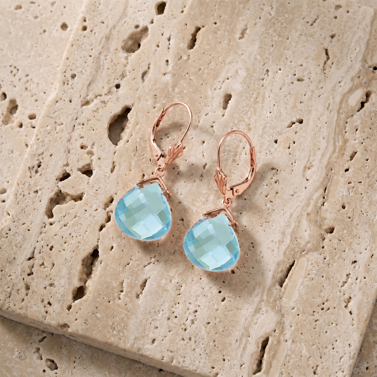 Rose Gold Blue Topaz — Mariagina