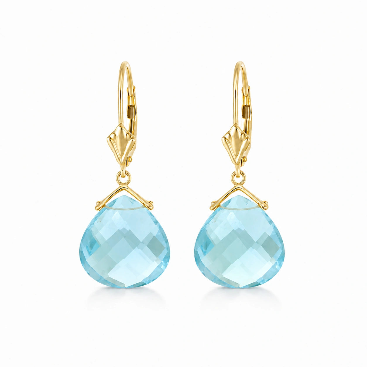 Yellow Gold Blue Topaz — Mariagina