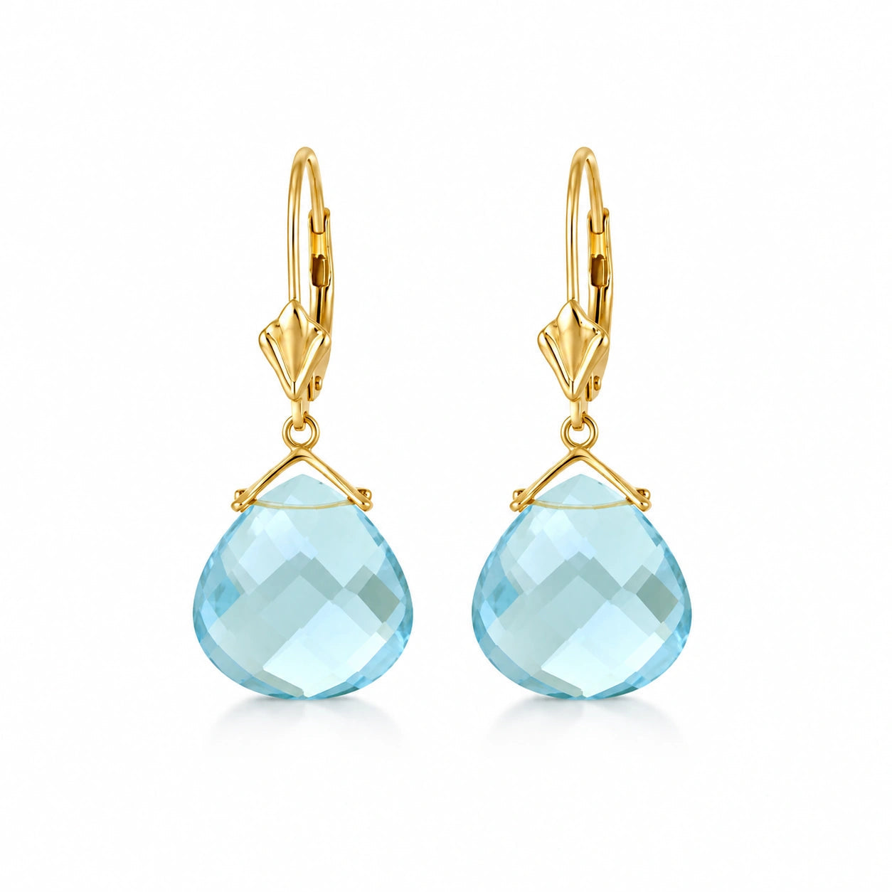 Yellow Gold Blue Topaz — Mariagina