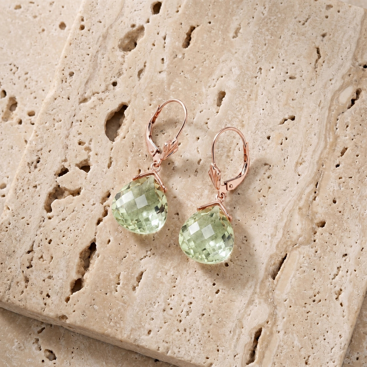 Rose Gold Green Amethyst — Mariagina