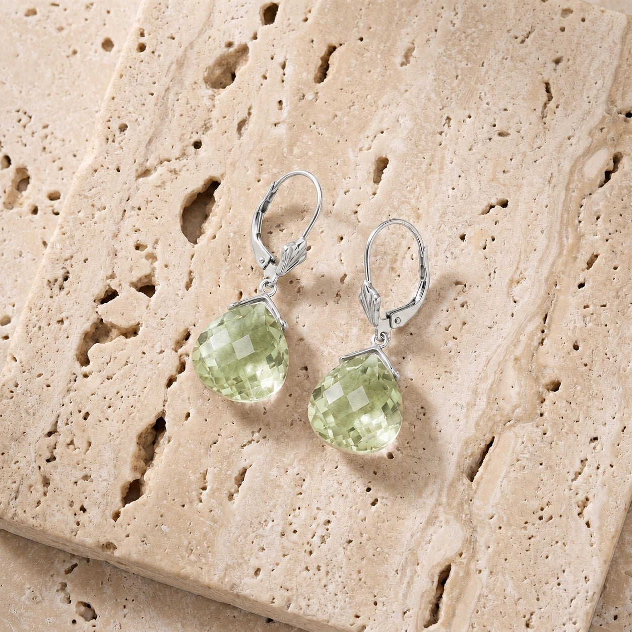 White Gold Green Amethyst — Mariagina