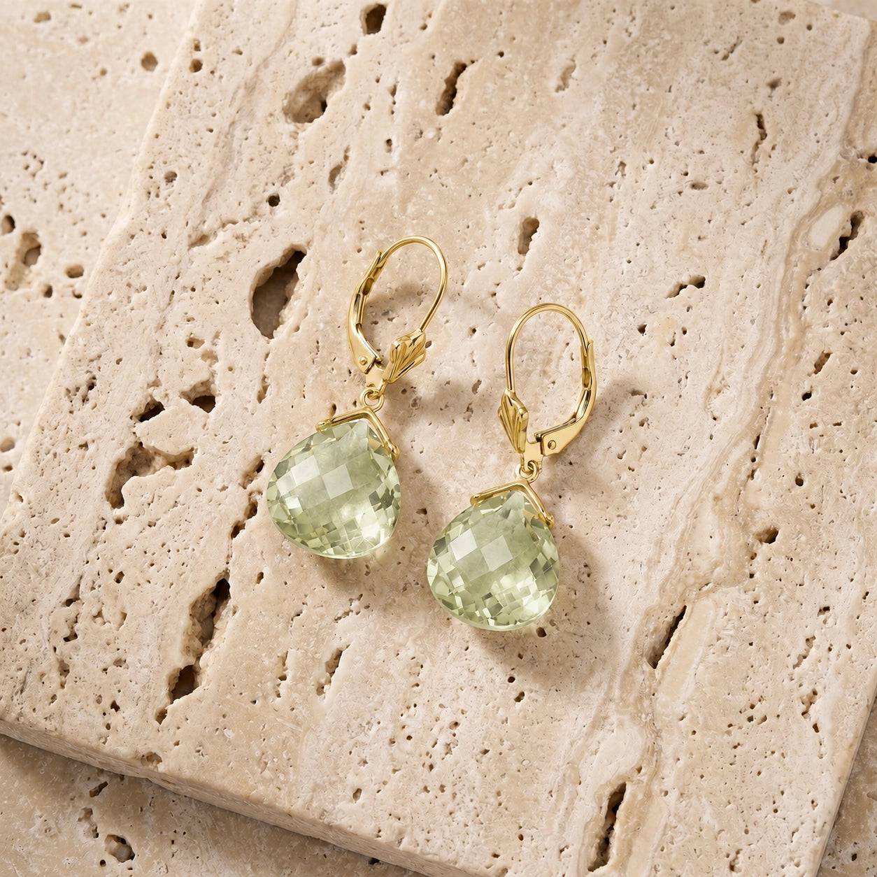 Yellow Gold Green Amethyst — Mariagina