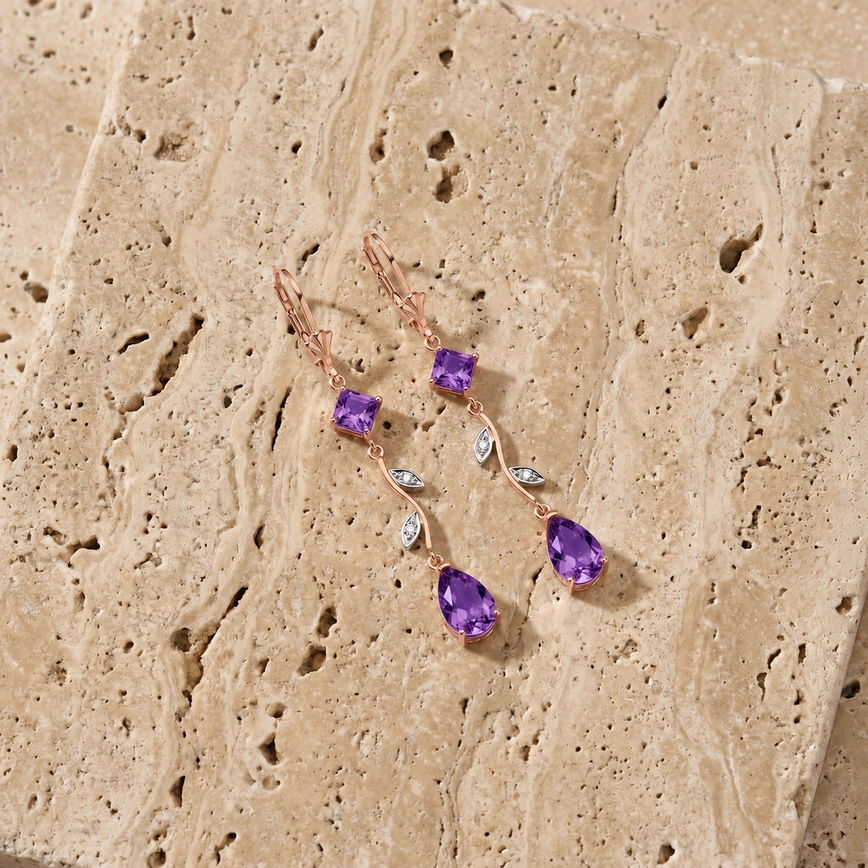 Rose Gold Amethyst & Diamond — Elettra