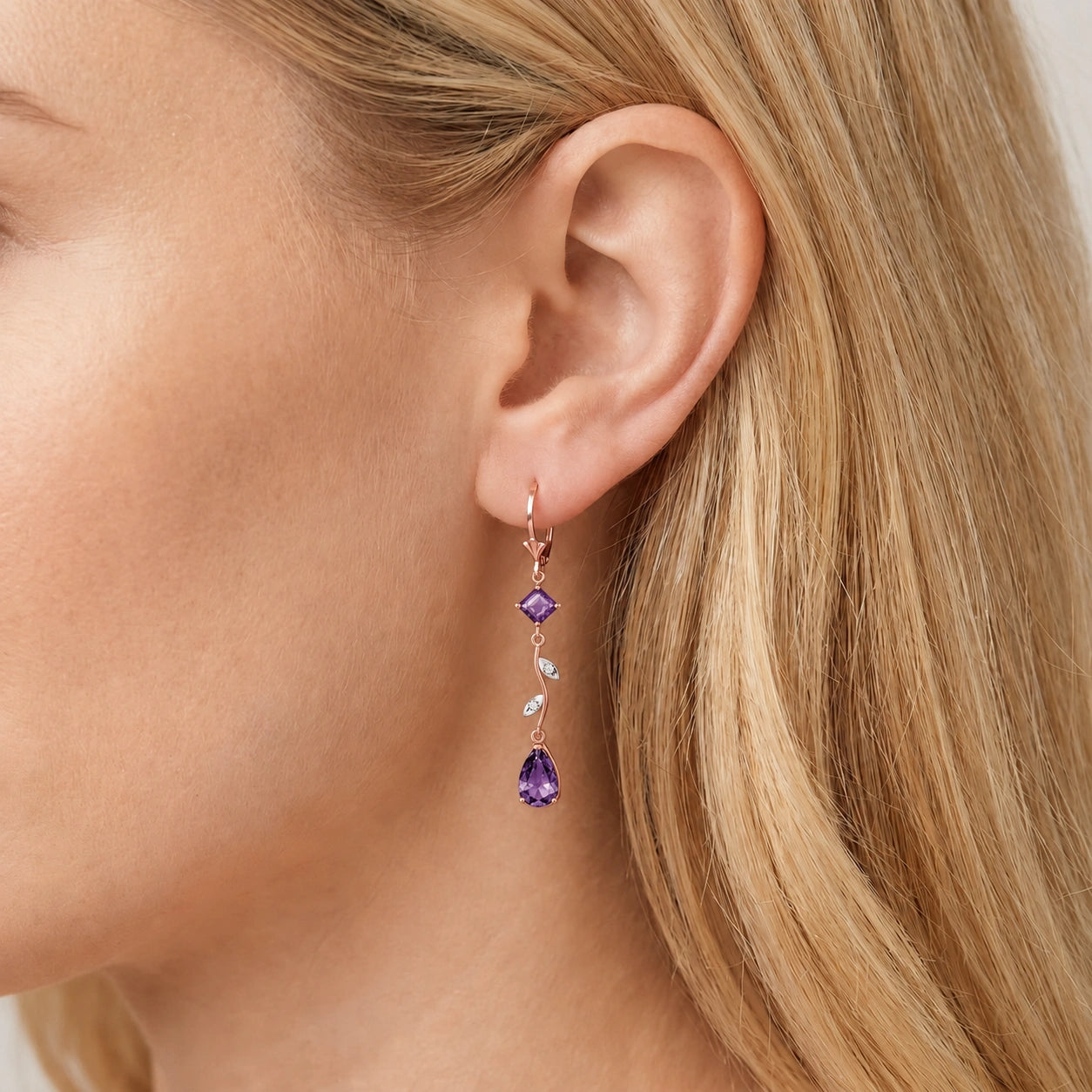 Rose Gold Amethyst & Diamond — Elettra