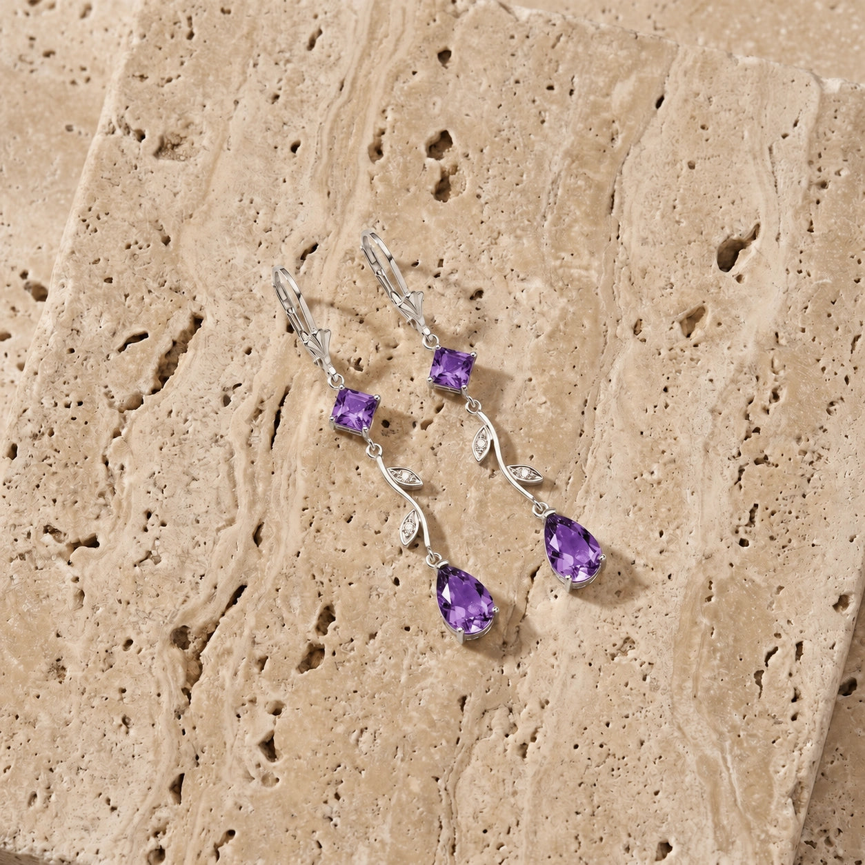 White Gold Amethyst & Diamond — Elettra