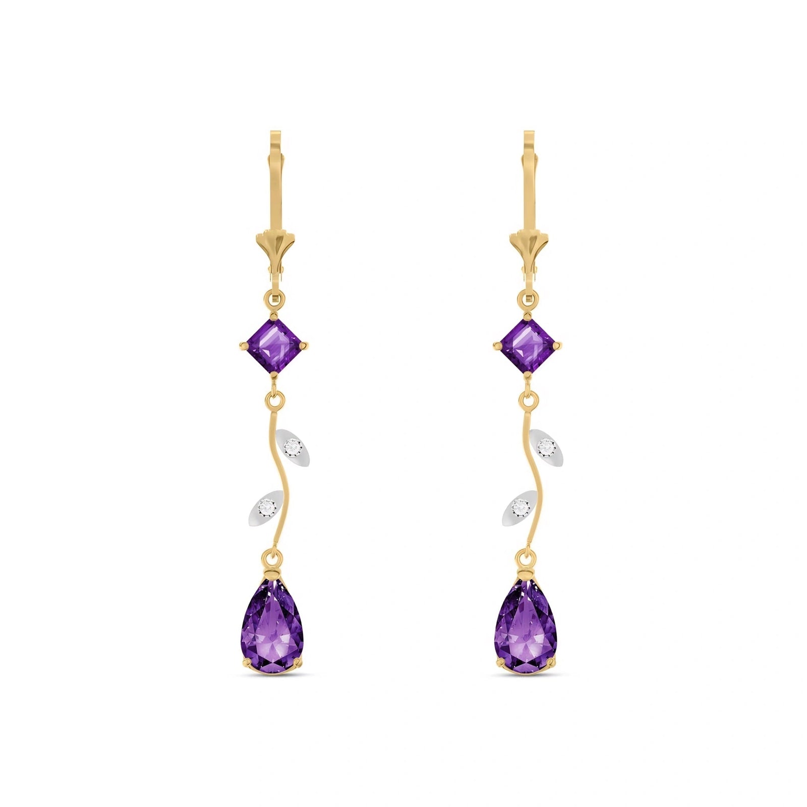 Yellow Gold Amethyst & Diamond — Elettra