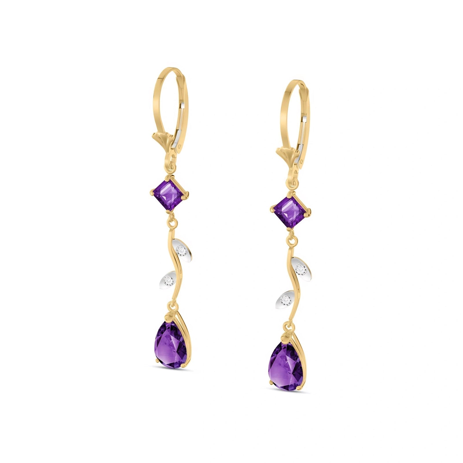 Yellow Gold Amethyst & Diamond — Elettra