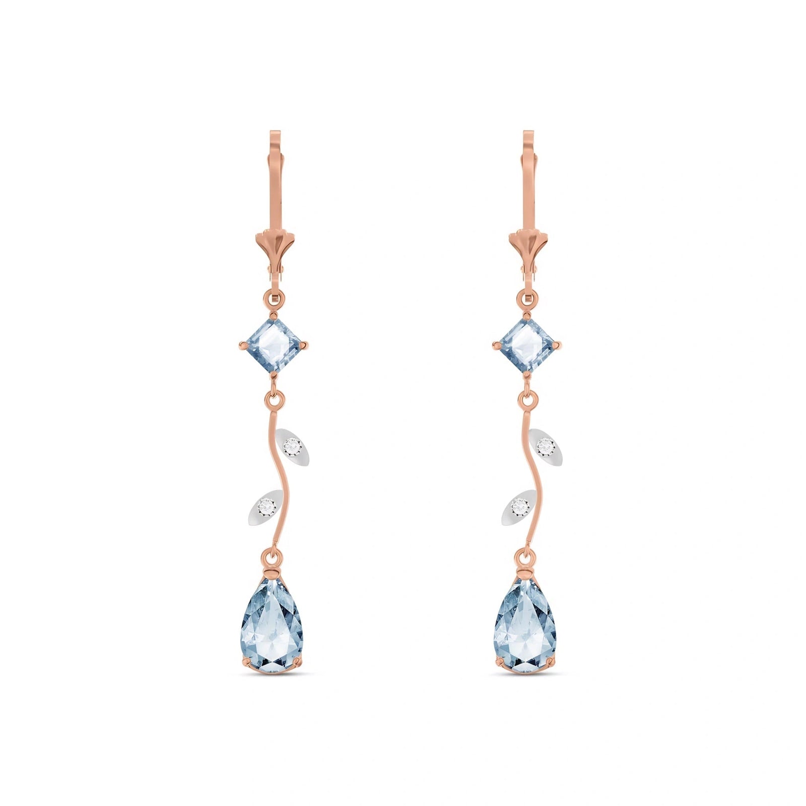 Rose Gold Aquamarine & Diamond — Elettra