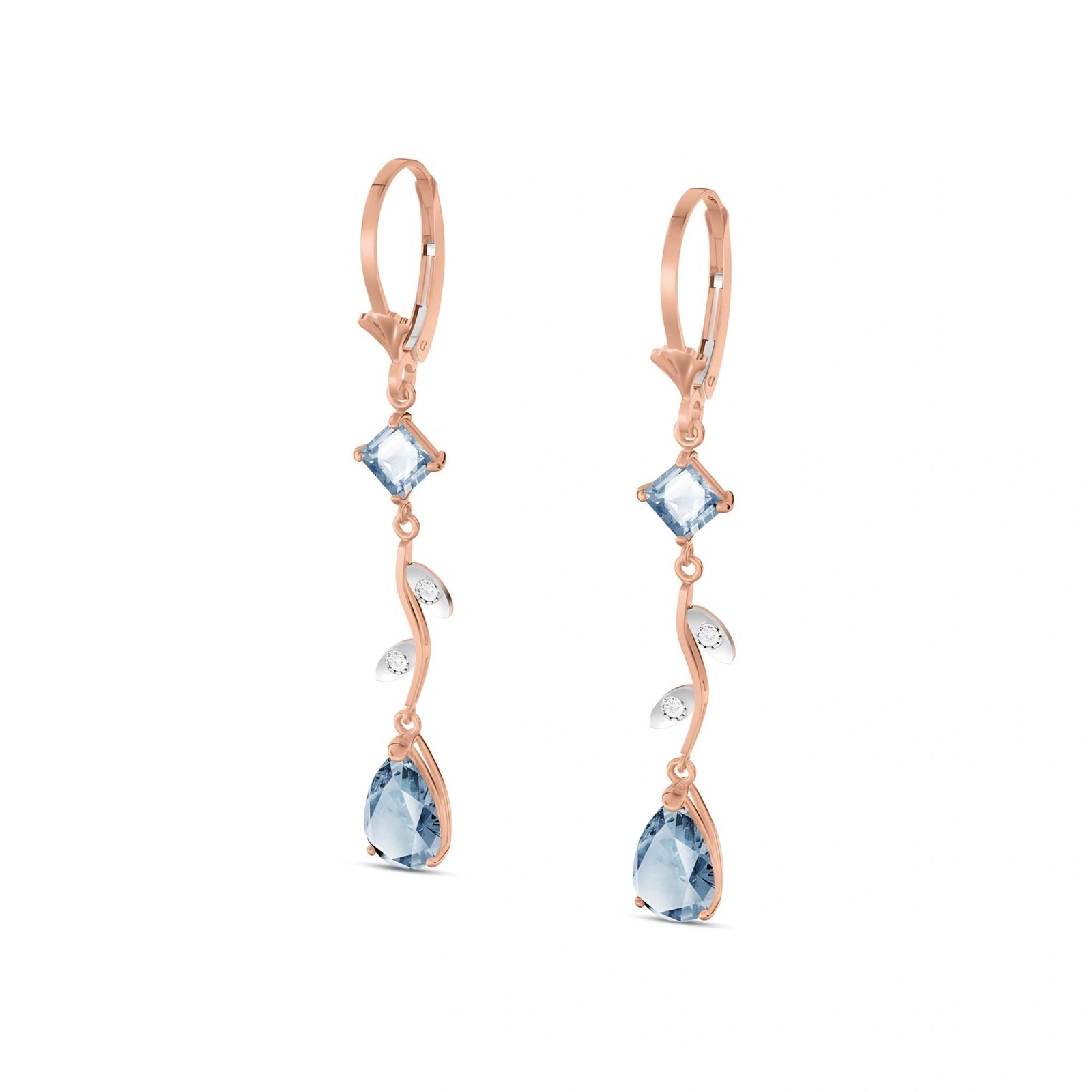 Rose Gold Aquamarine & Diamond — Elettra