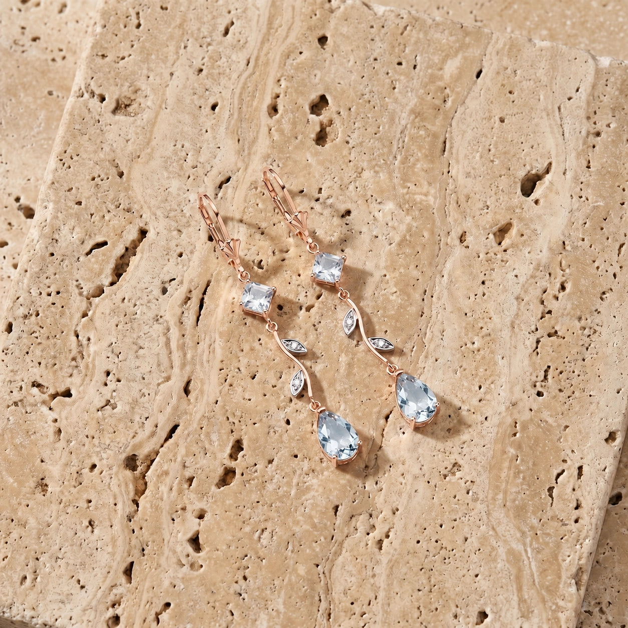 Rose Gold Aquamarine & Diamond — Elettra