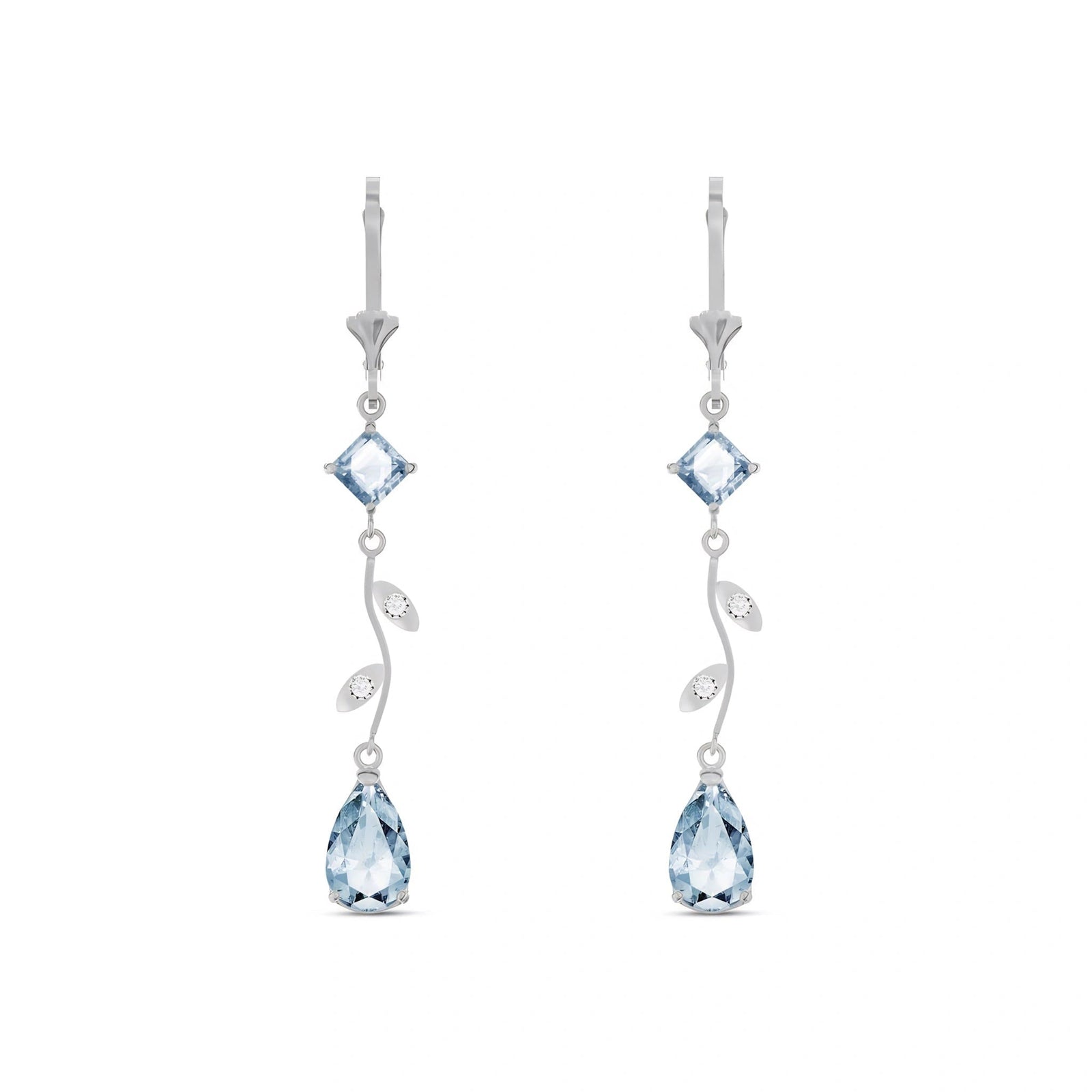 White Gold Aquamarine & Diamond — Elettra
