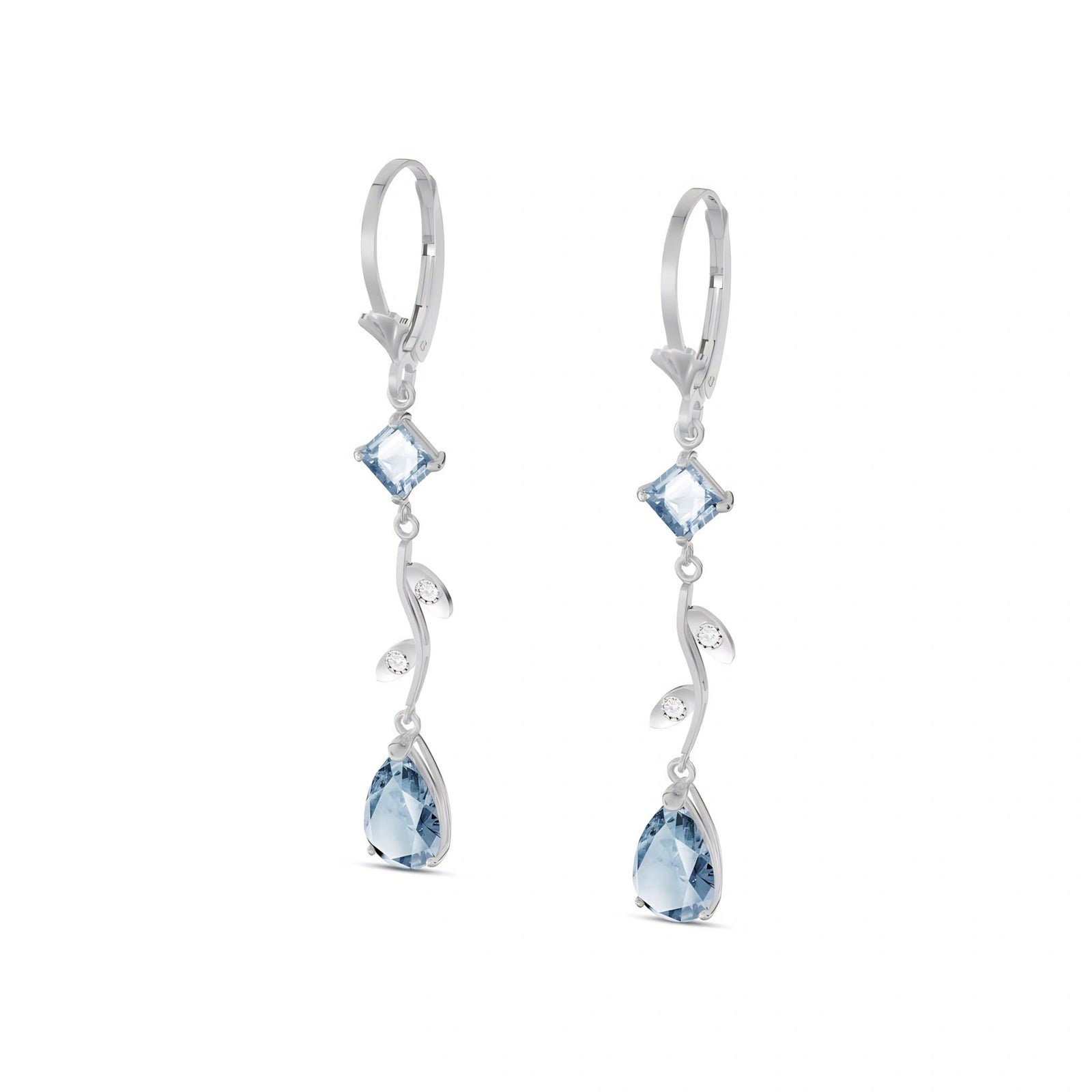 White Gold Aquamarine & Diamond — Elettra