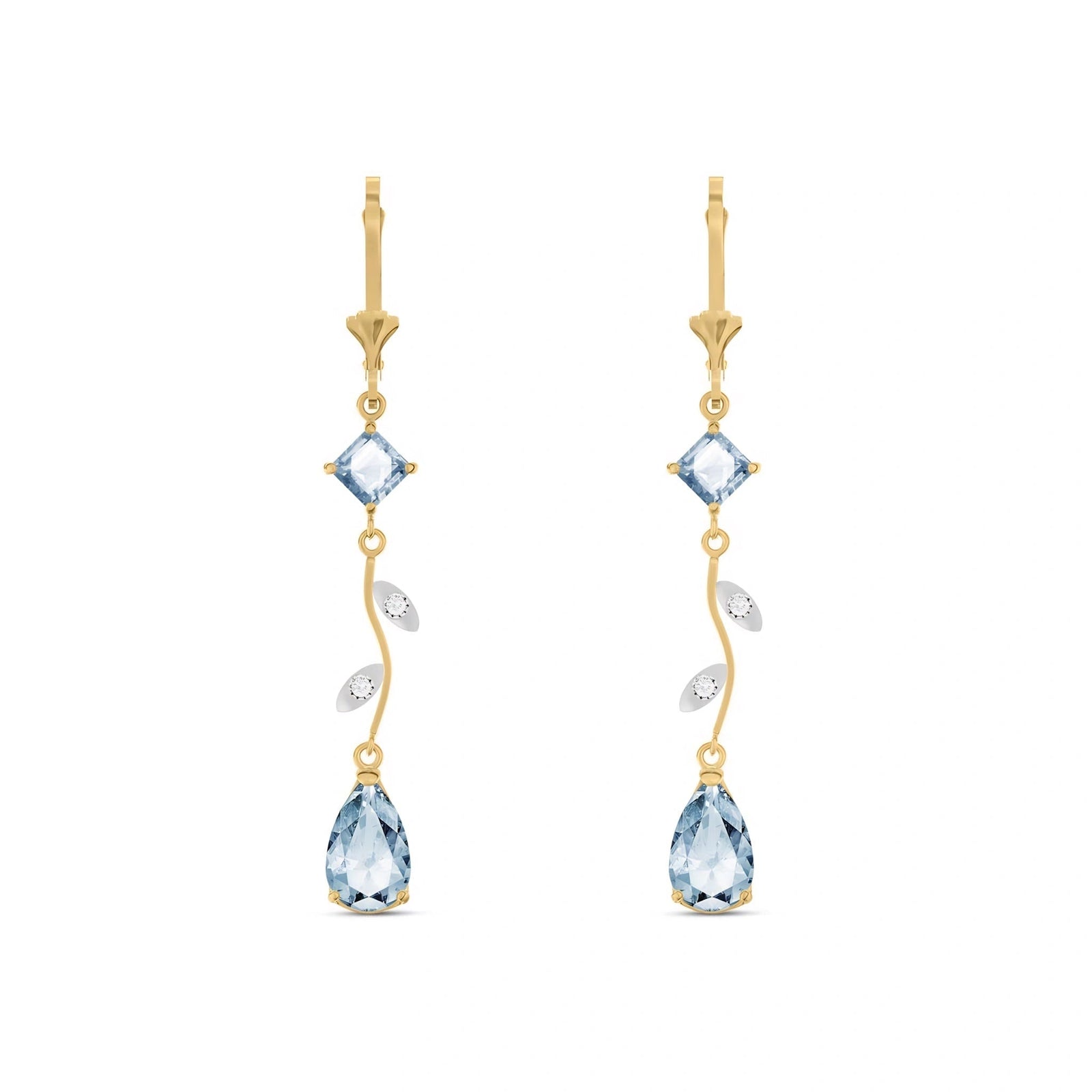 Yellow Gold Aquamarine & Diamond — Elettra