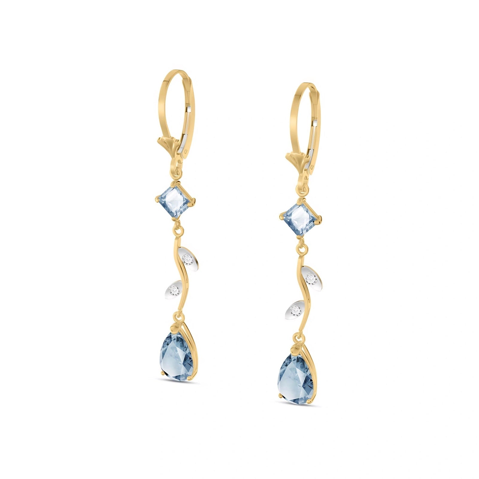 Yellow Gold Aquamarine & Diamond — Elettra