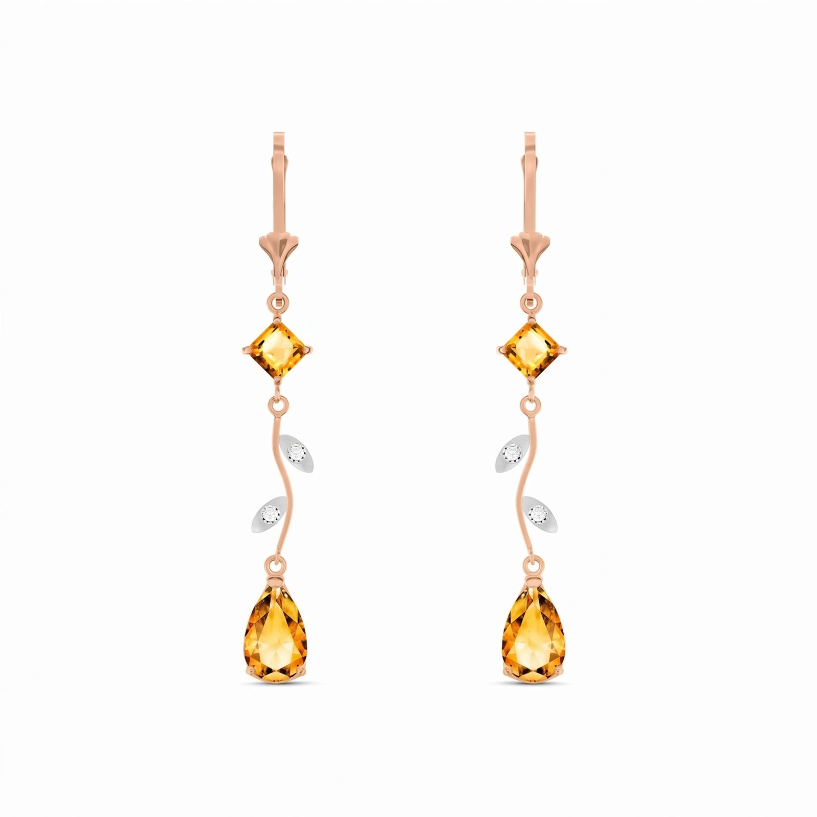 Rose Gold Citrine & Diamond — Elettra