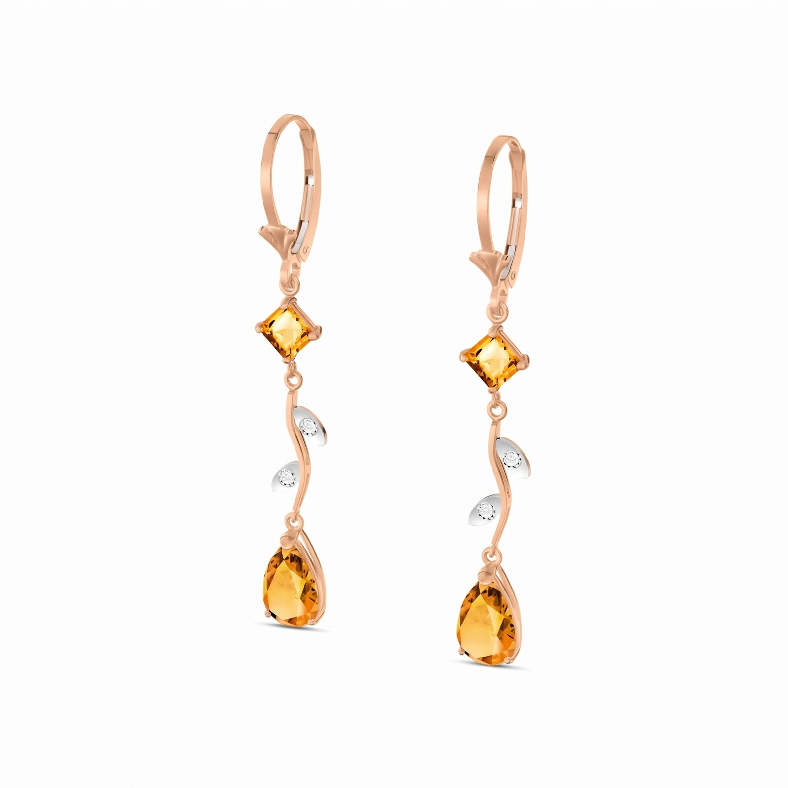 Rose Gold Citrine & Diamond — Elettra