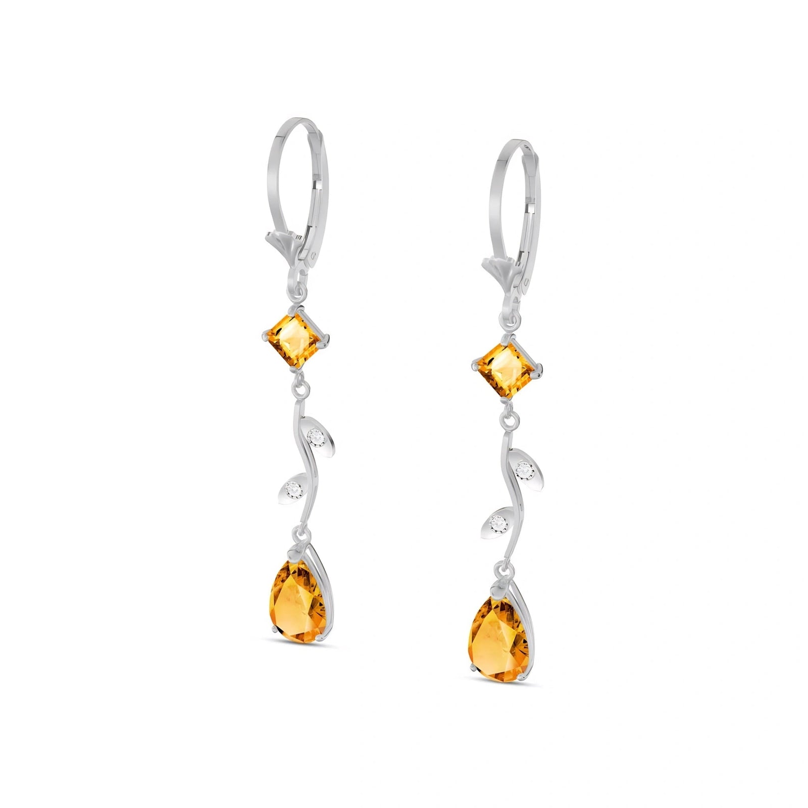White Gold Citrine & Diamond — Elettra