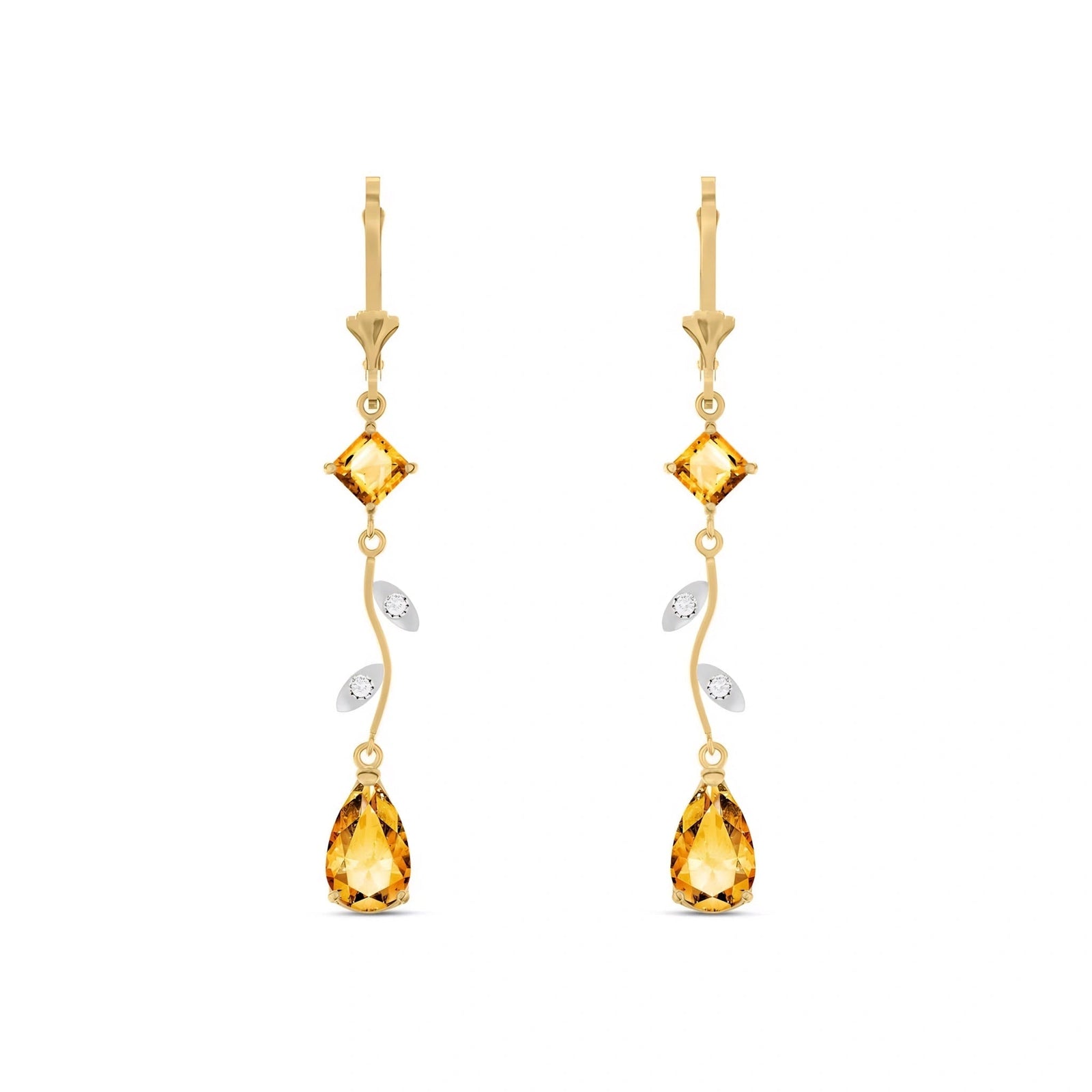 Yellow Gold Citrine & Diamond — Elettra