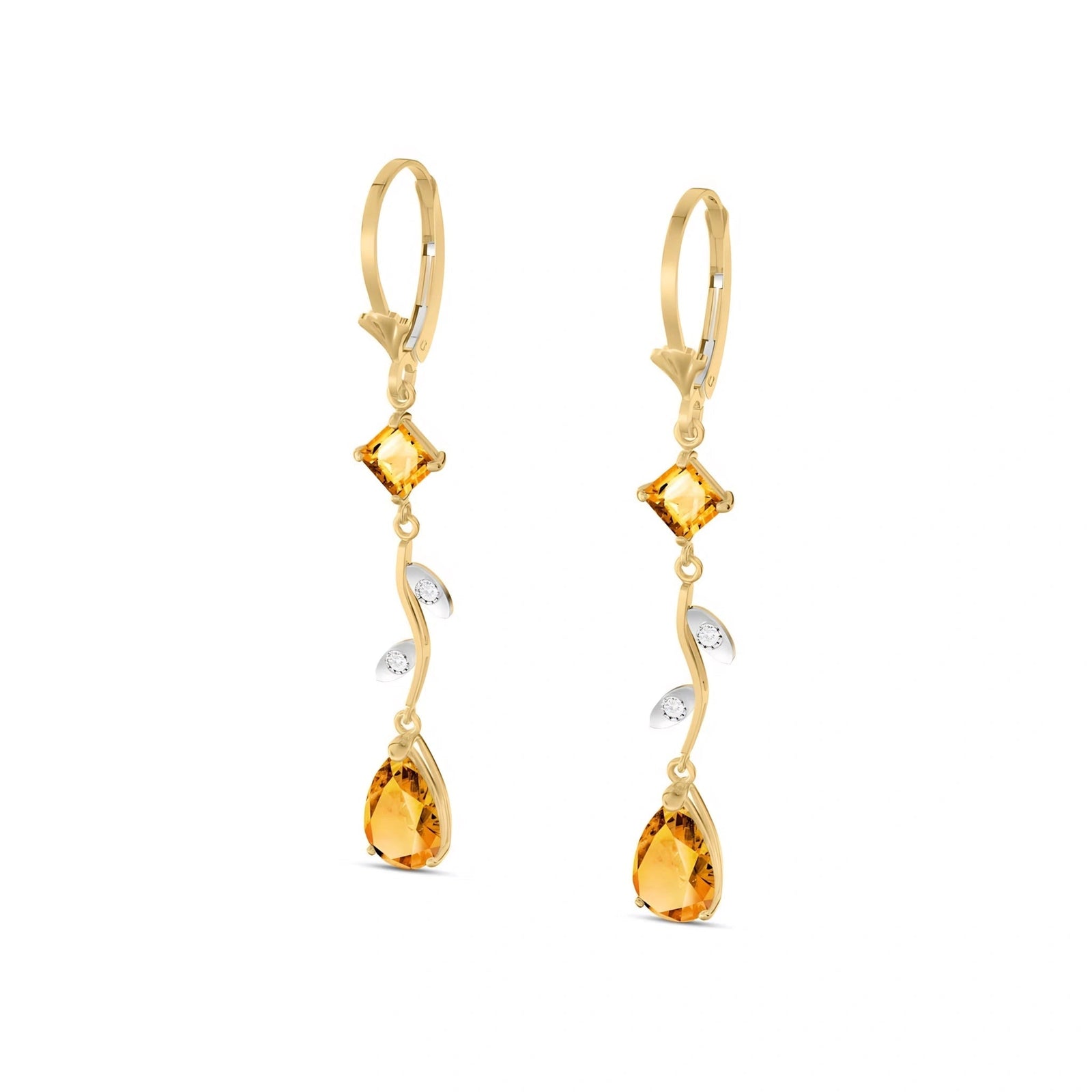 Yellow Gold Citrine & Diamond — Elettra