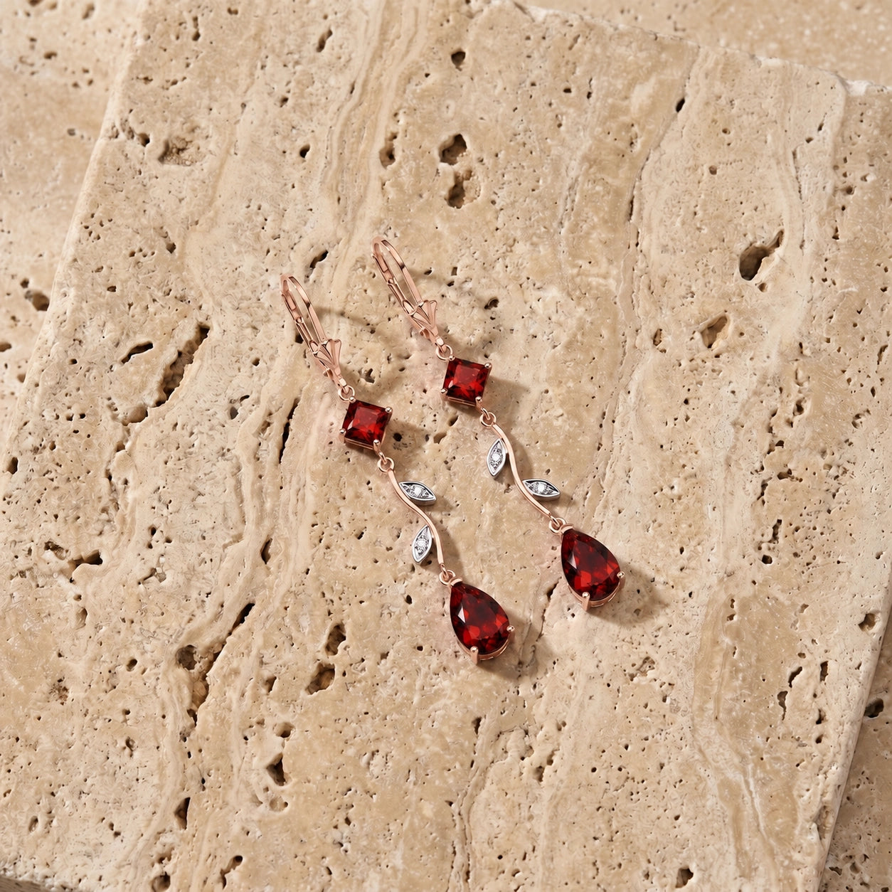 Rose Gold Garnet & Diamond — Elettra