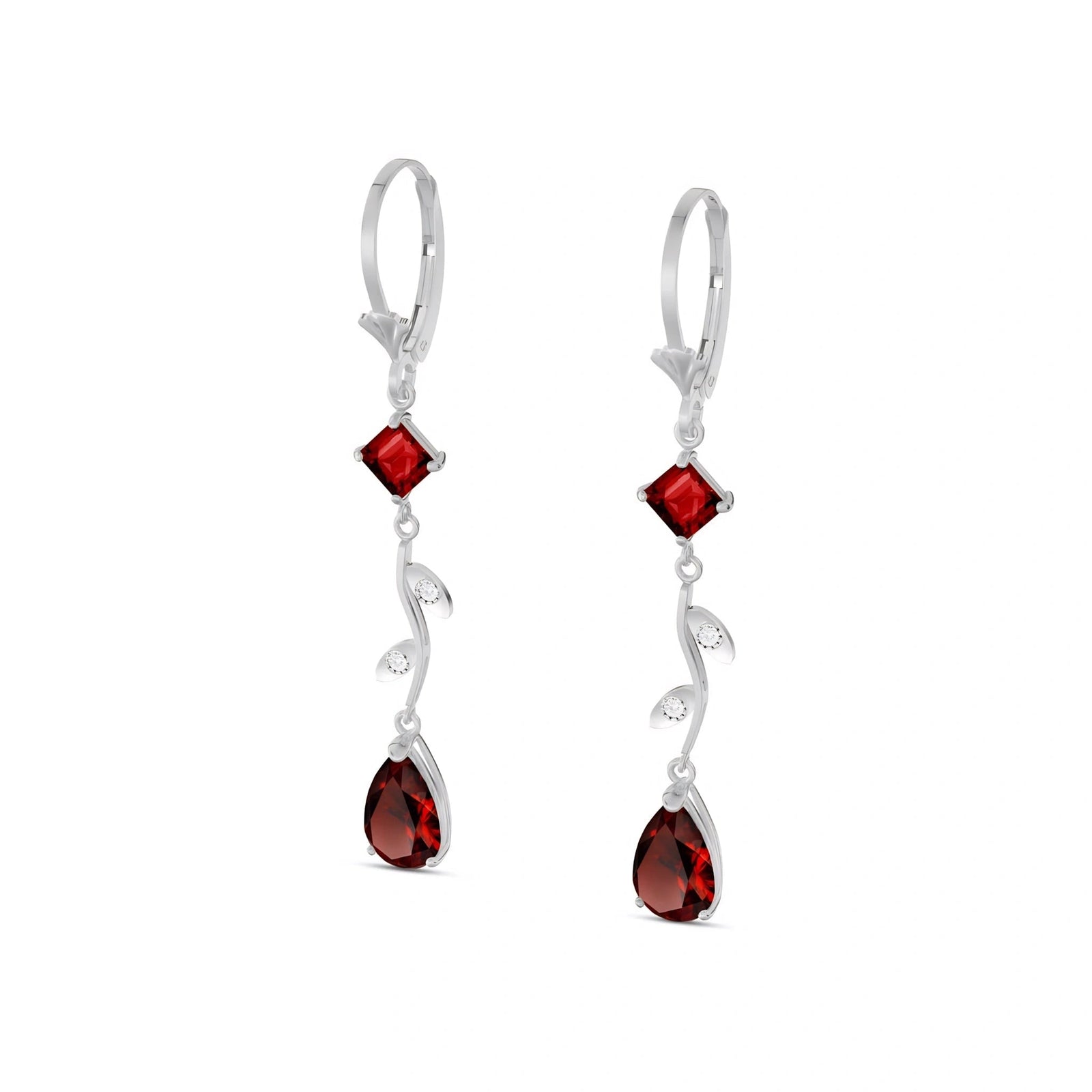 White Gold Garnet & Diamond — Elettra