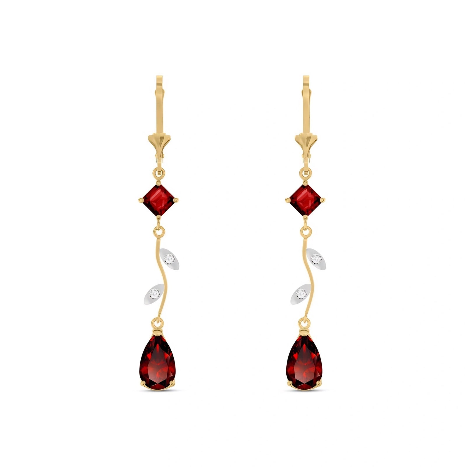 Yellow Gold Garnet & Diamond — Elettra