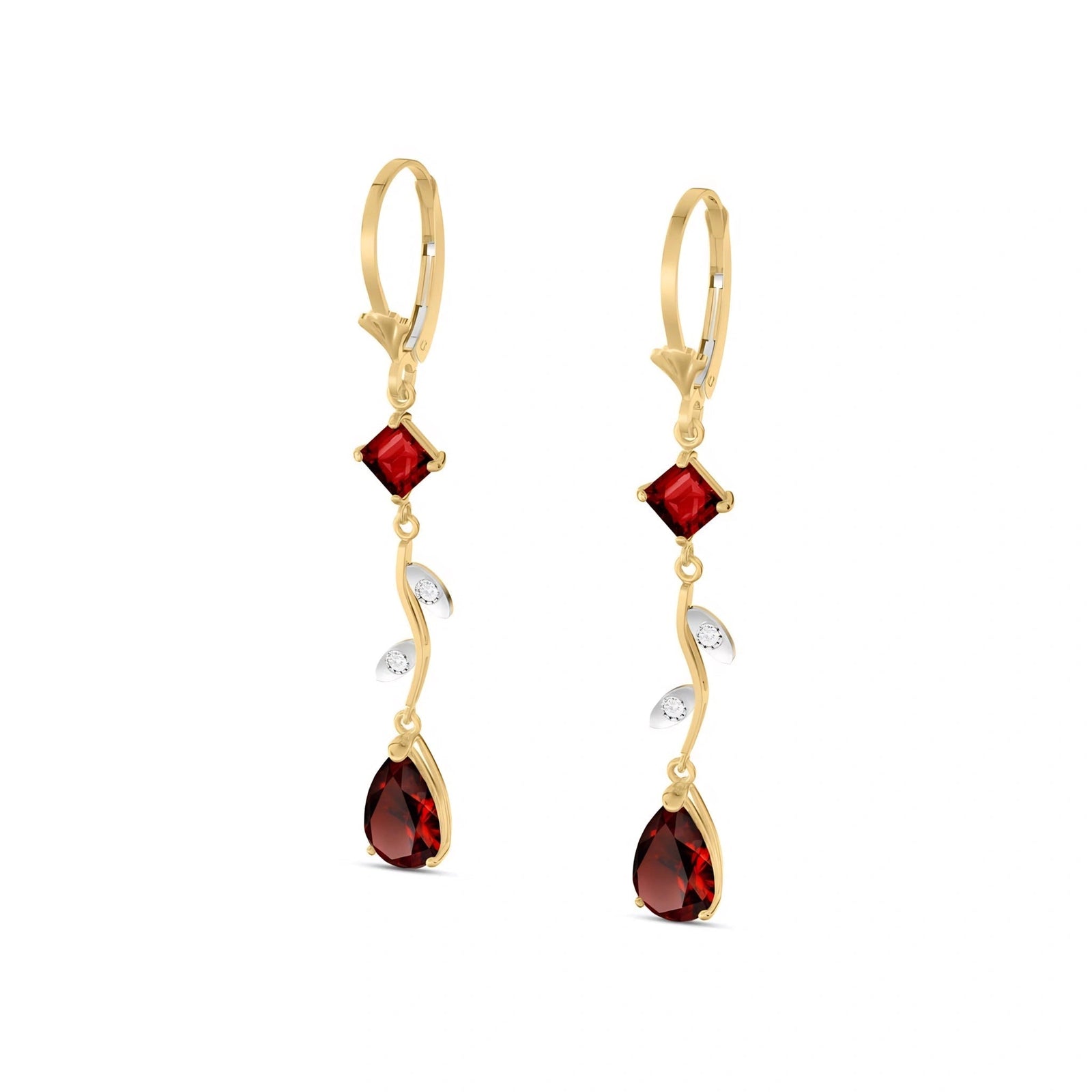 Yellow Gold Garnet & Diamond — Elettra