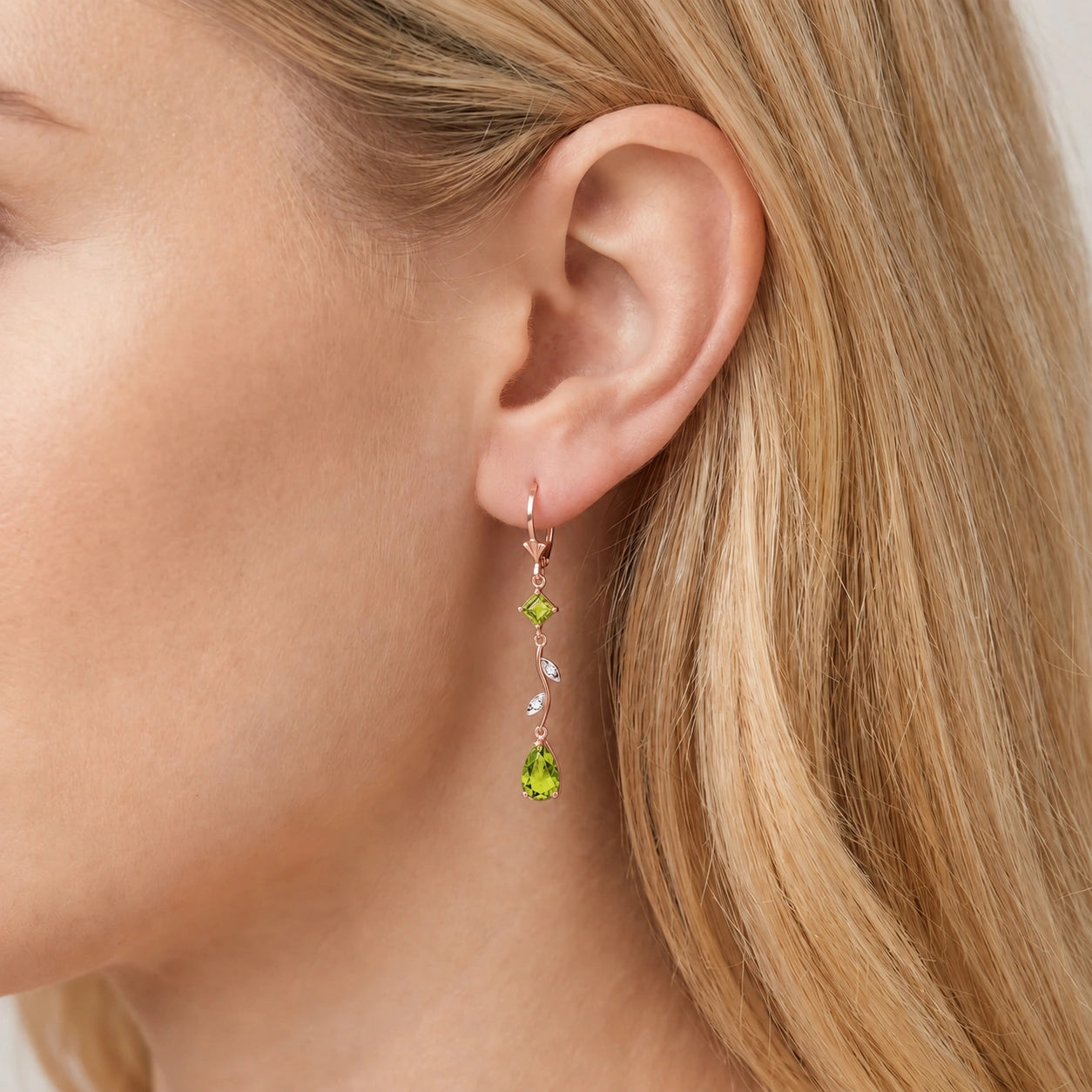 Rose Gold Peridot & Diamond — Elettra