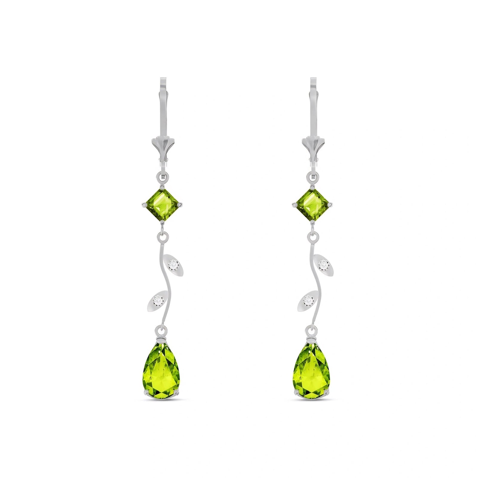 White Gold Peridot & Diamond — Elettra