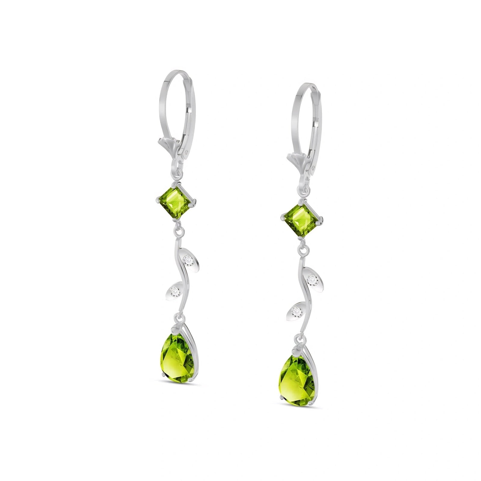 White Gold Peridot & Diamond — Elettra