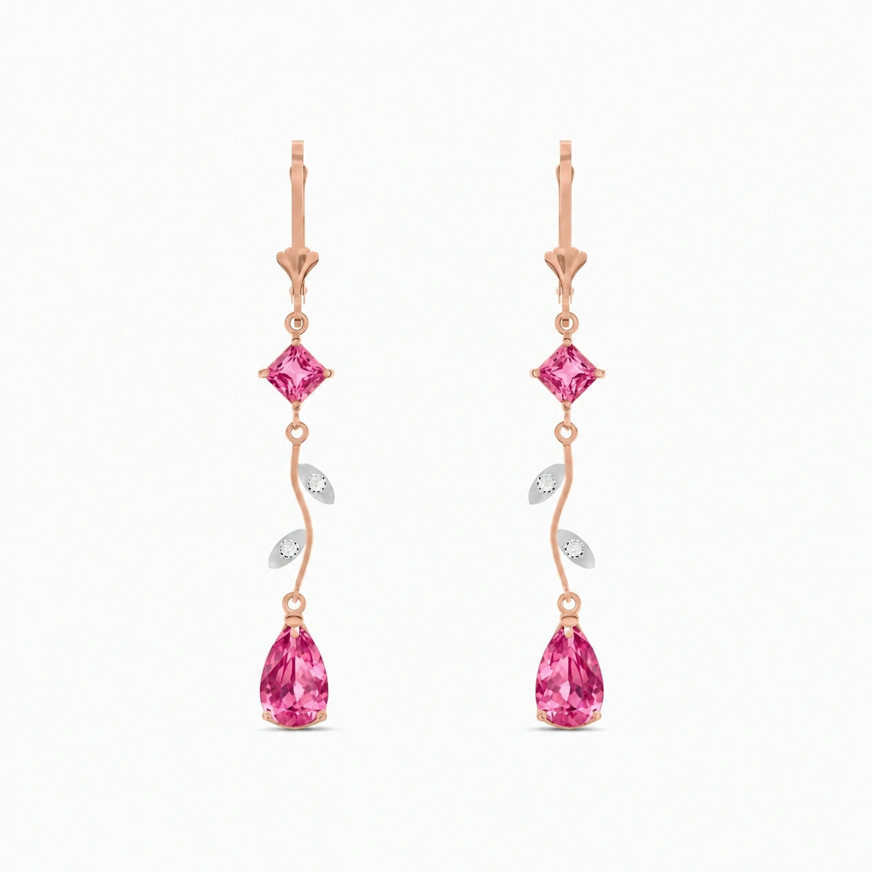 Rose Gold Pink Topaz & Diamond — Elettra