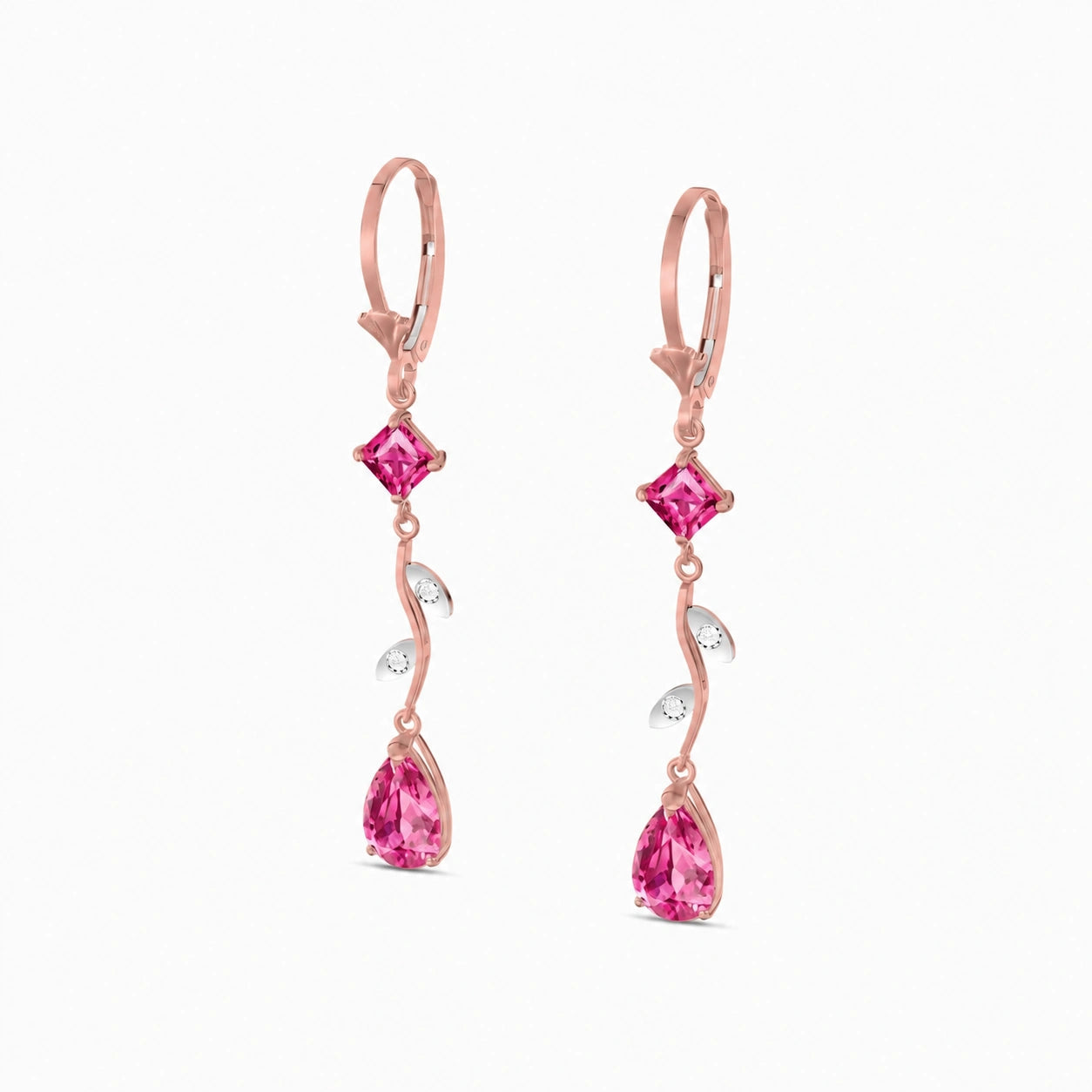 Rose Gold Pink Topaz & Diamond — Elettra