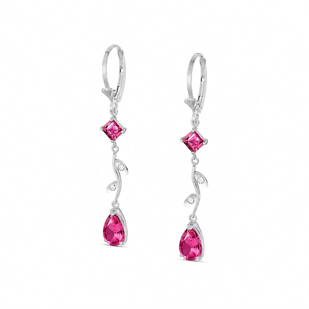 White Gold Pink Topaz & Diamond — Elettra