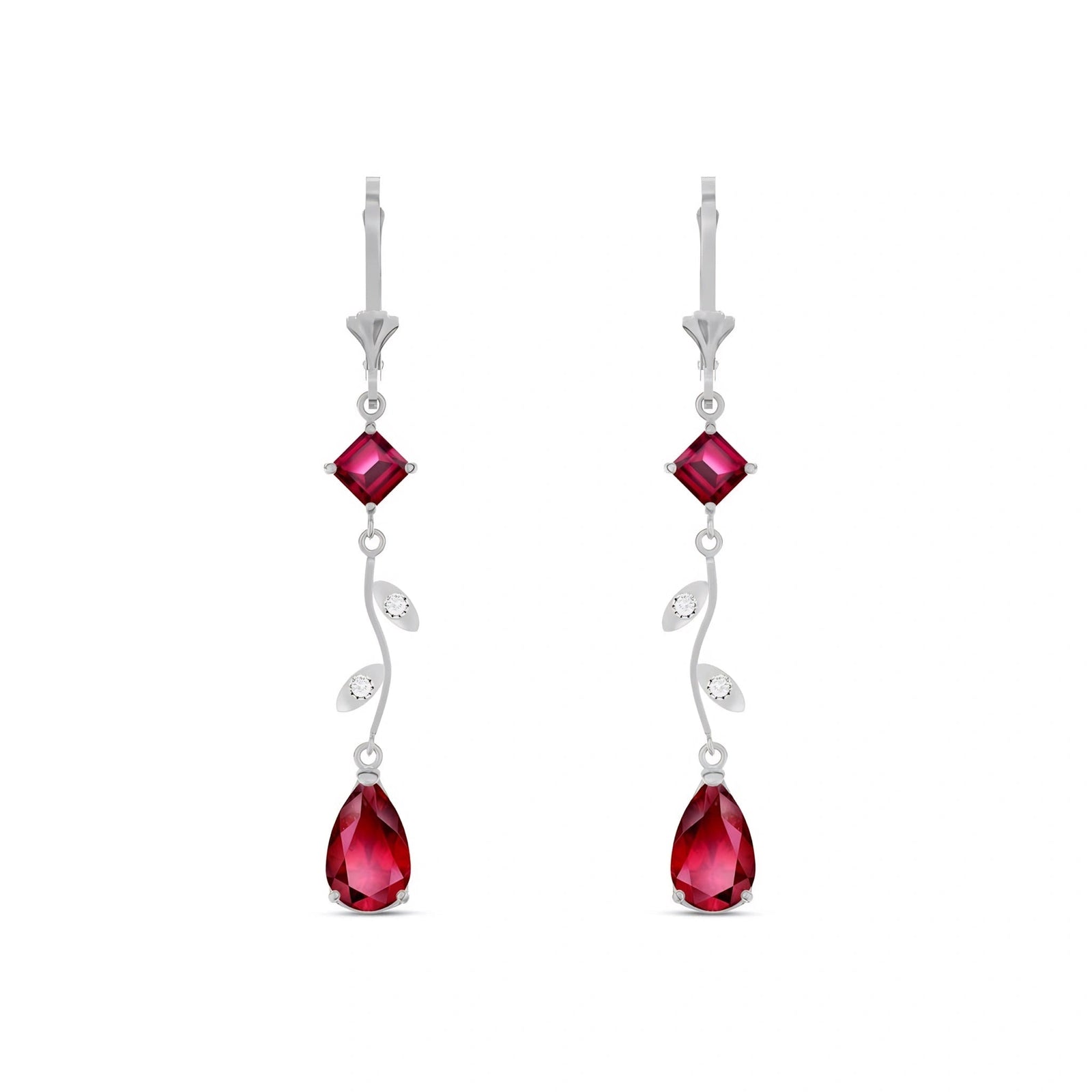 White Gold Ruby & Diamond — Elettra
