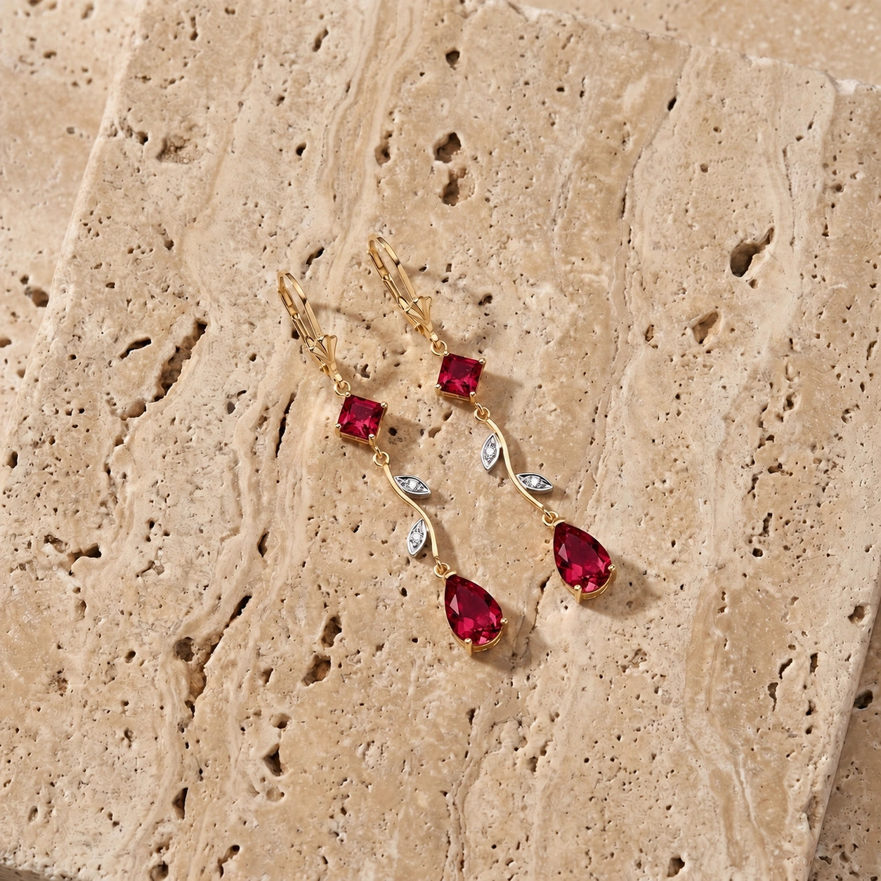 Yellow Gold Ruby & Diamond — Elettra