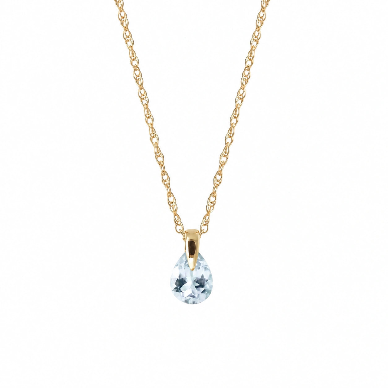 Yellow Gold Aquamarine — Elettrina