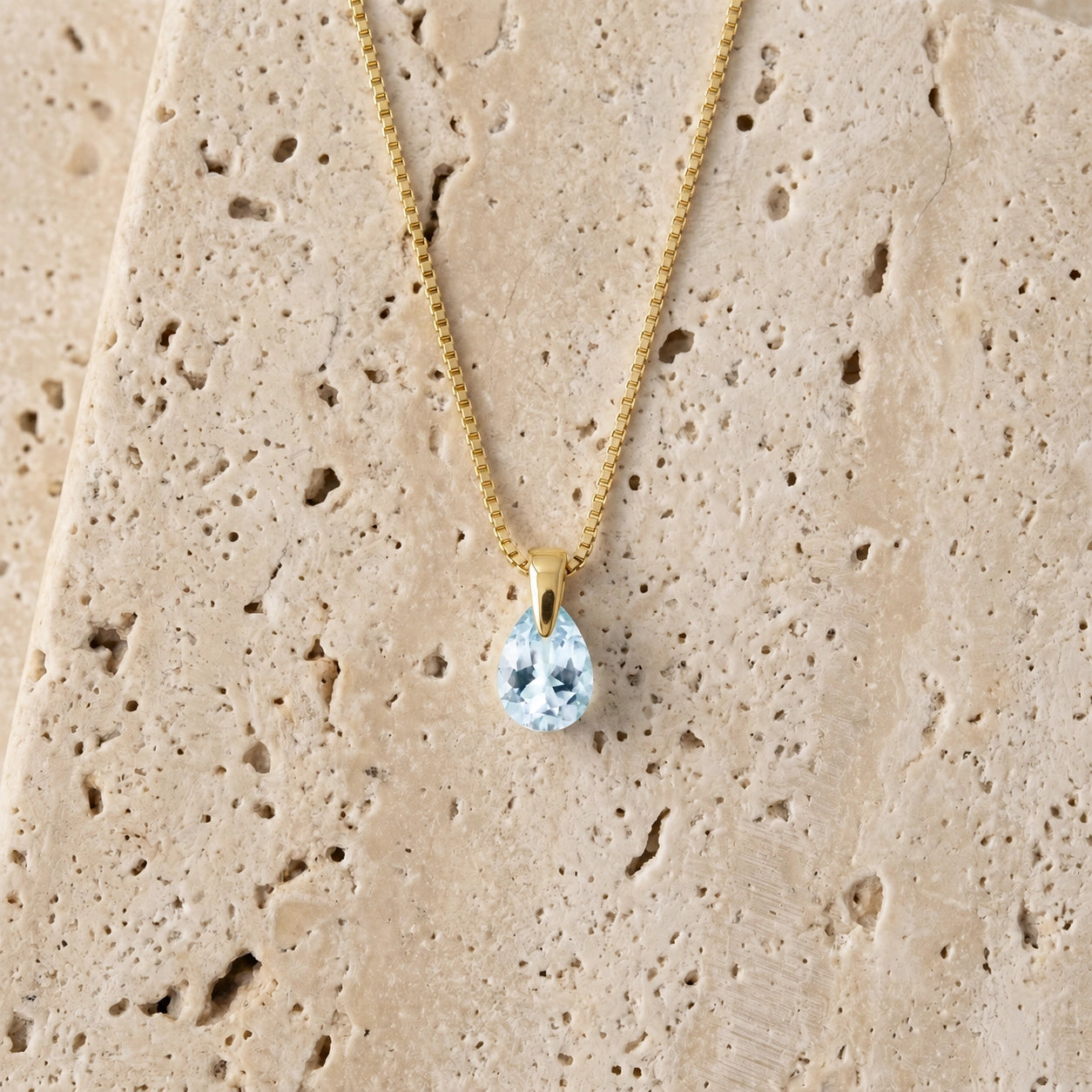 Yellow Gold Aquamarine — Elettrina