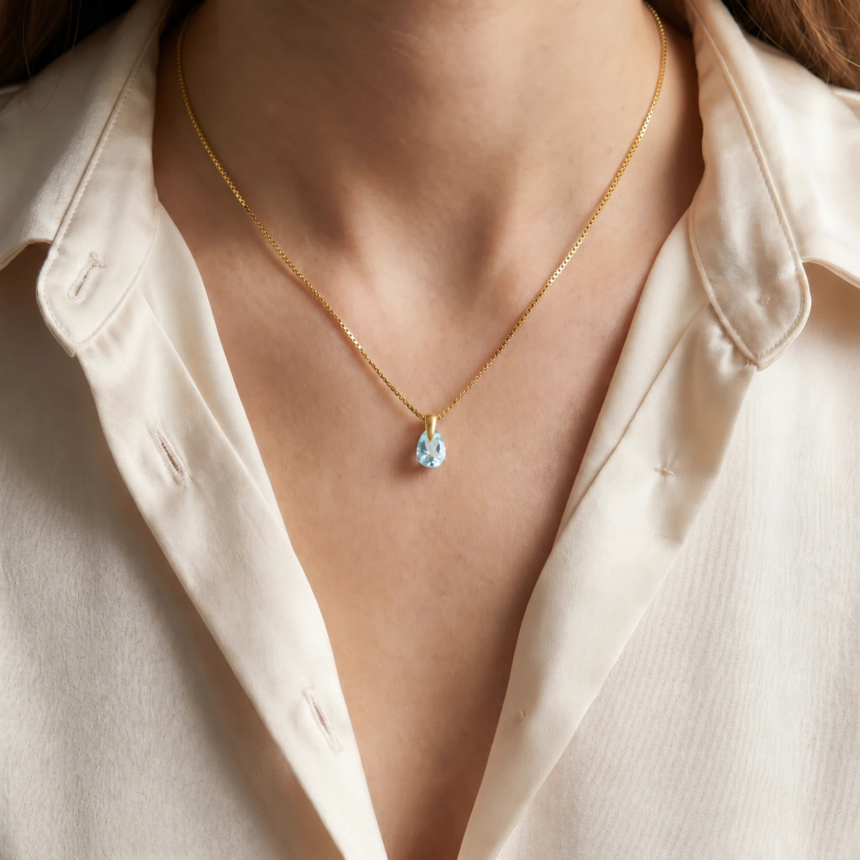 Yellow Gold Aquamarine — Elettrina