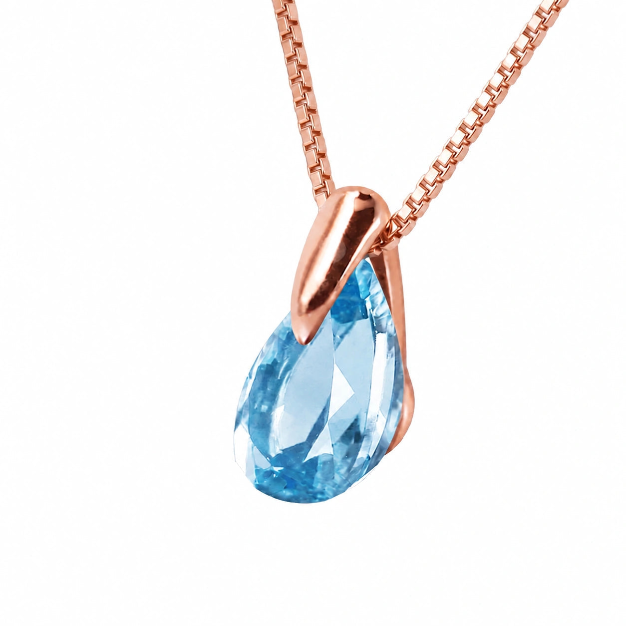 Rose Gold Blue Topaz — Elettrina