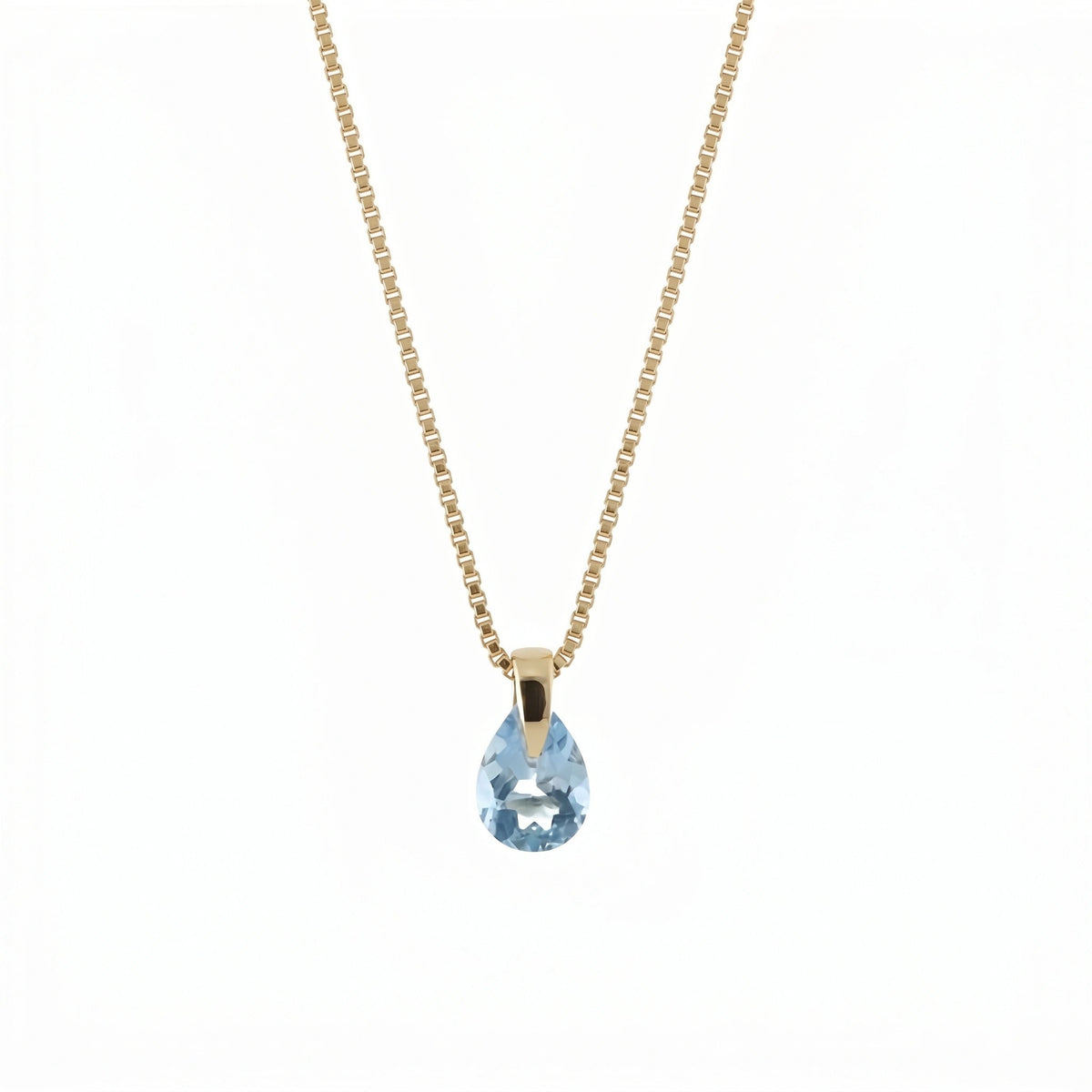 Yellow Gold Blue Topaz — Elettrina