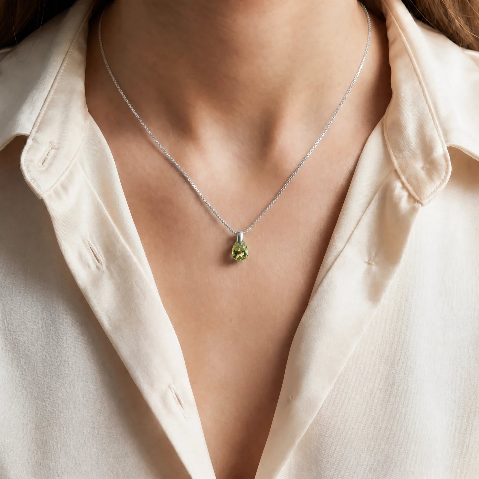 White Gold Peridot — Elettrina