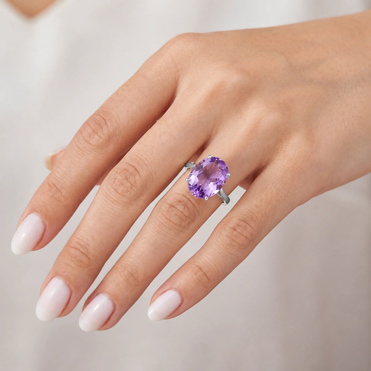 White Gold Amethyst — Zaira