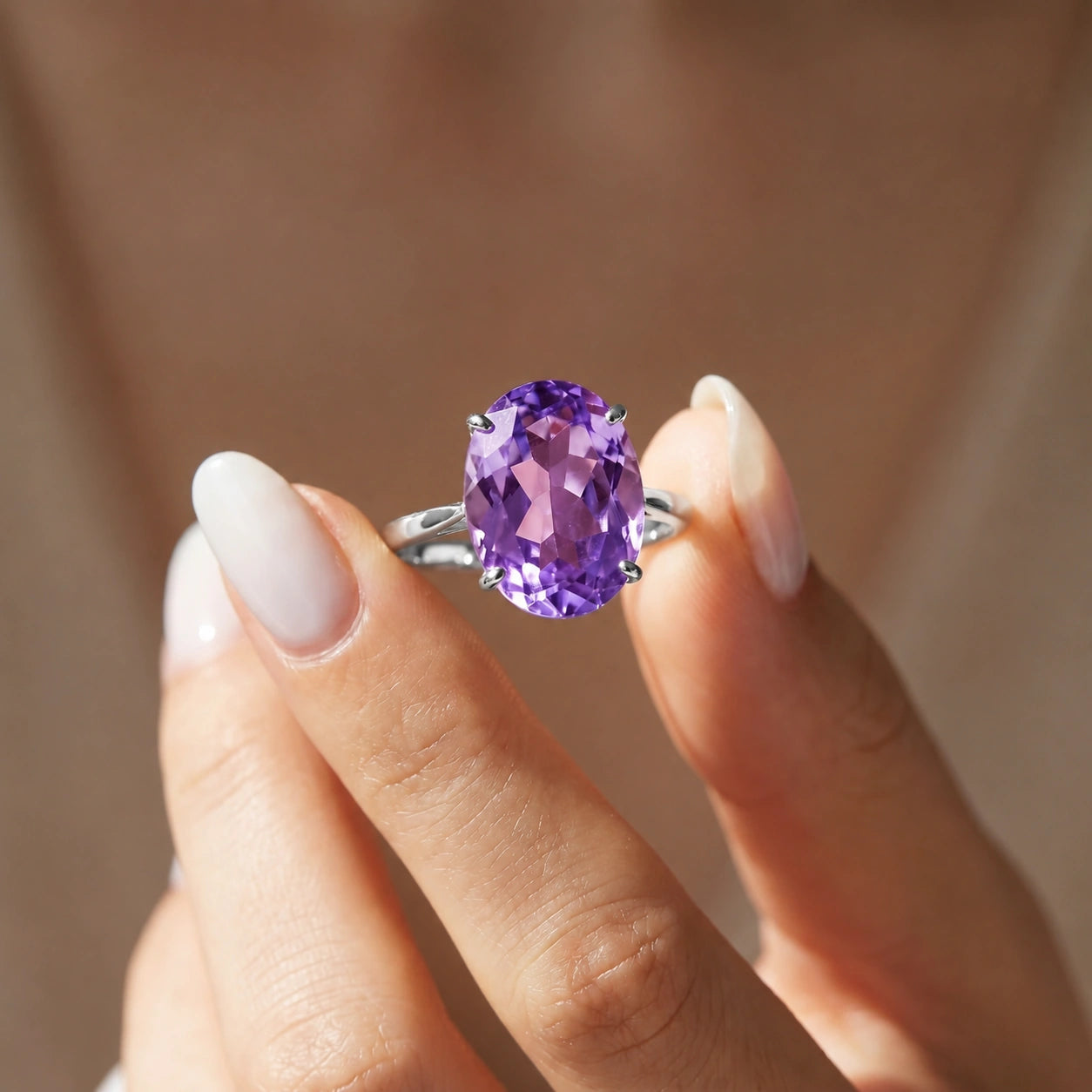 White Gold Amethyst — Zaira