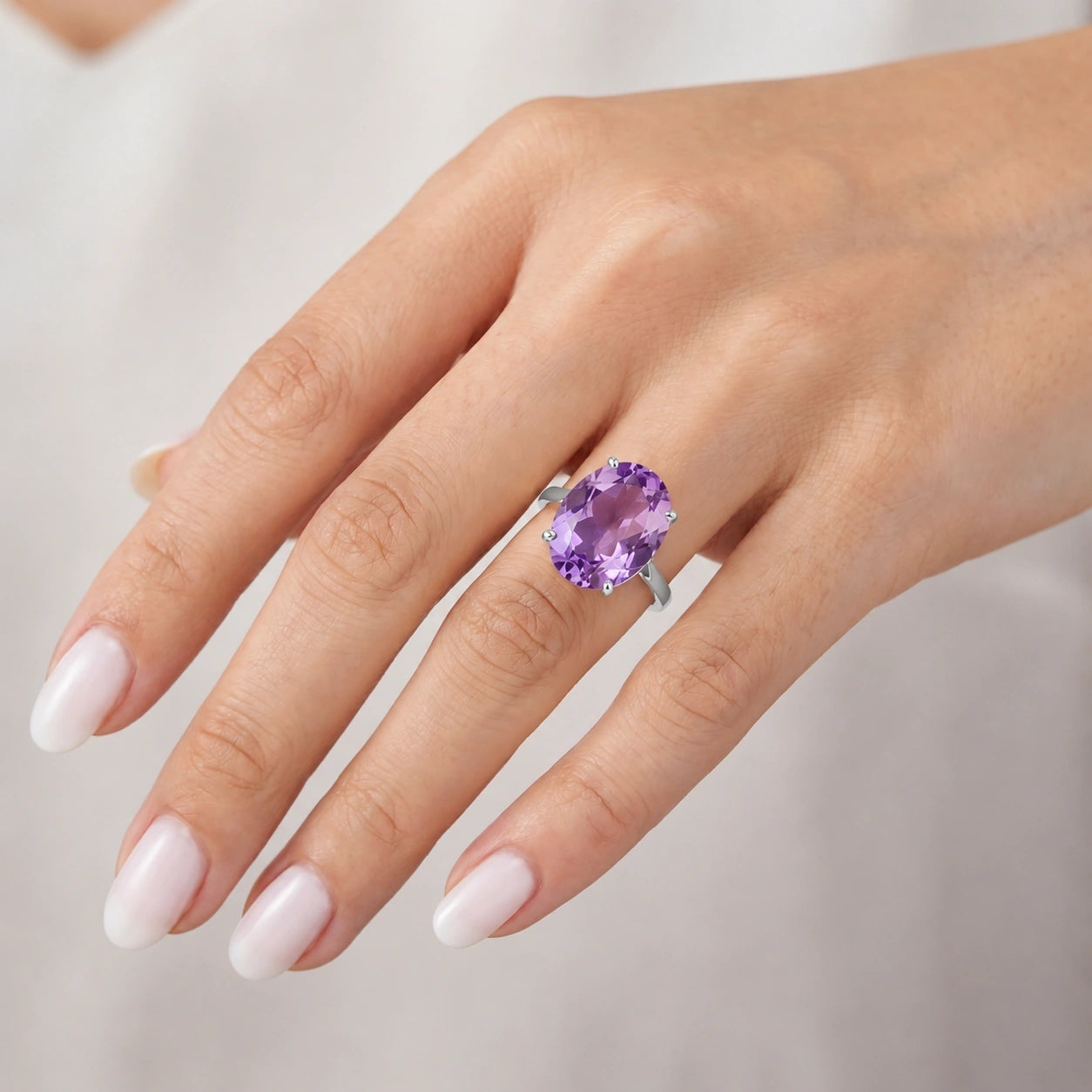 White Gold Amethyst — Zaira