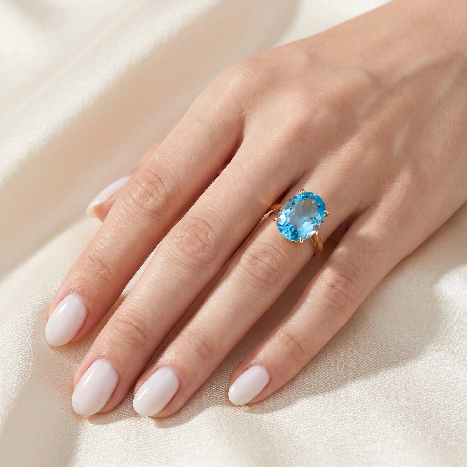 Yellow Gold Blue Topaz — Zaira