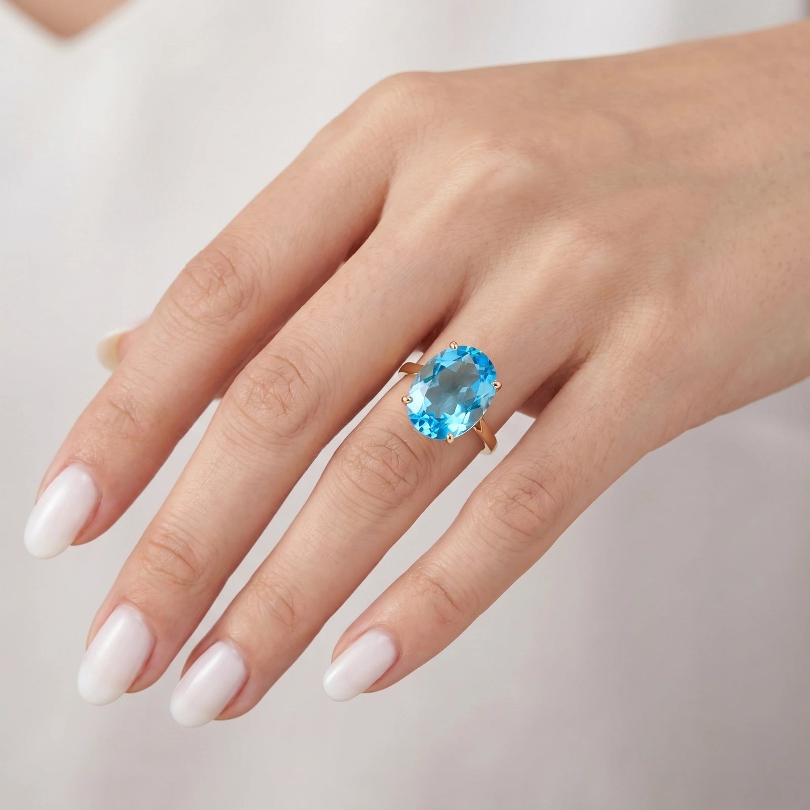 Yellow Gold Blue Topaz — Zaira