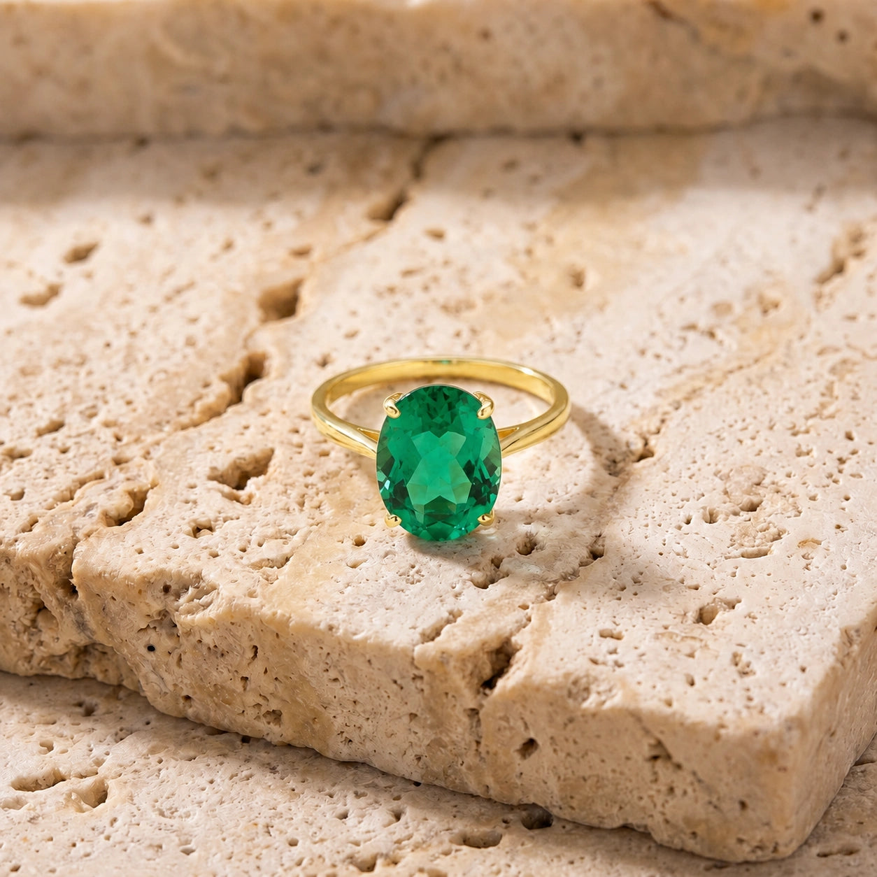 Yellow Gold Emerald — Zaira