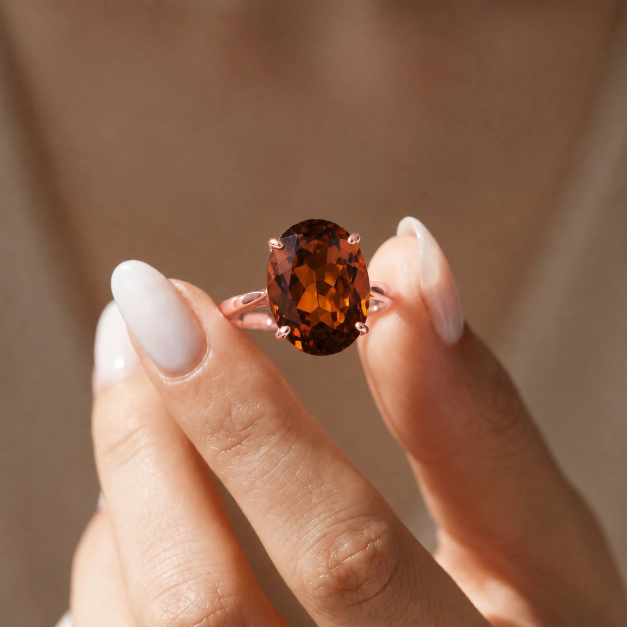 Rose Gold Garnet — Zaira