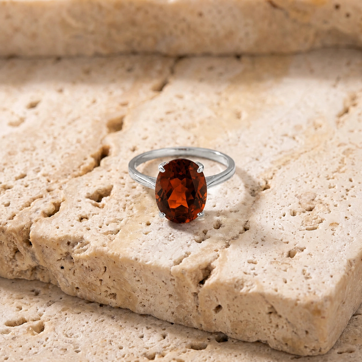 White Gold Garnet — Zaira