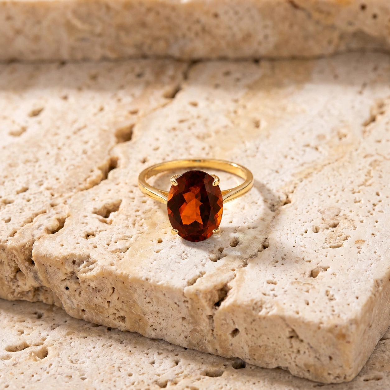 Yellow Gold Garnet — Zaira